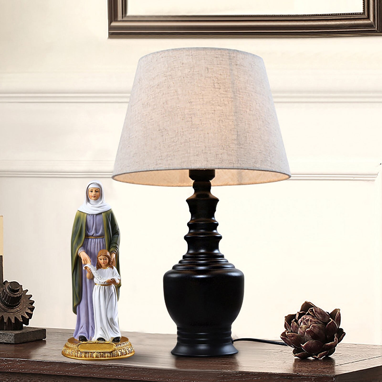 Virgin Mary Resin Statue Sculpture - Religious Garden Statues 8.46 Inch Virgin Mary The Mother Statue Sculpture For Your