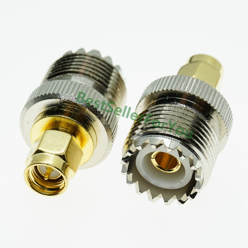 UHF SO 239 SO239 Female to SMA Male Plug Connector Coaxial RF Adapter