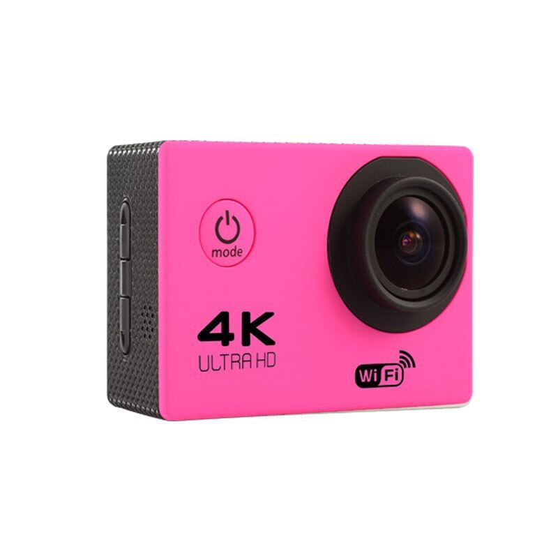 Outdoor Camera Ultra HD 4K/30m Waterproof WiFi 2.0 170°Wide Angle Underwater DVR Camera Outdoor Sports Diving Bike Camera: Pink