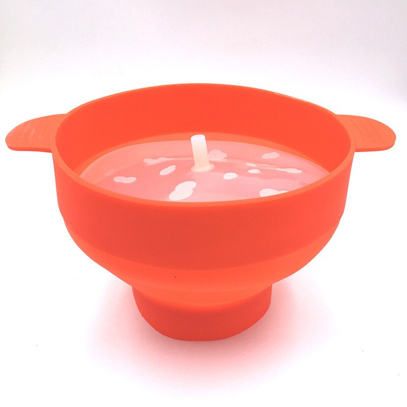 1Piece Microwaveable Popcorn Maker Pop Corn Bowl With Lid Microwave Safe Kitchen Bakingwares DIY Popcorn Bucket: without handle