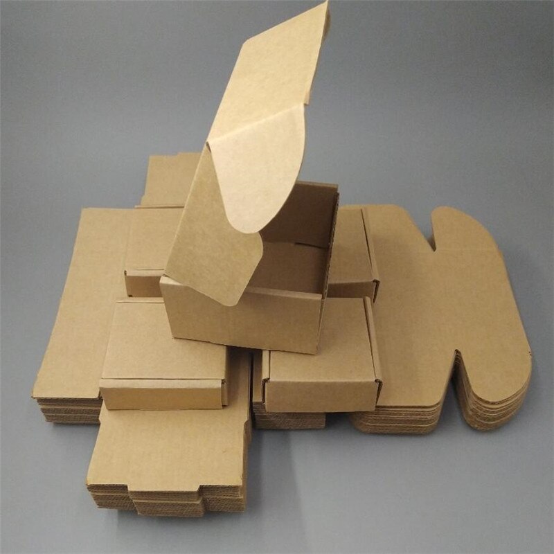 15*5*2.5cm Brown Die Cut Folding Lid Postal Cardboard Boxes Small Mailing Cartons