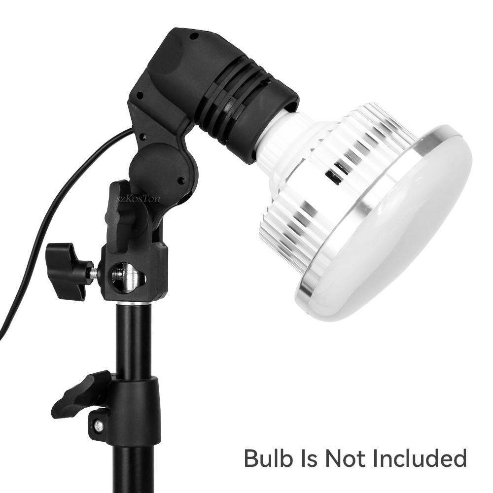 Suporte de lâmpada de cabeça única e27 soquete flash guarda-chuva suporte foto iluminação suporte de lâmpada para estúdio fotografia acessórios eua ue