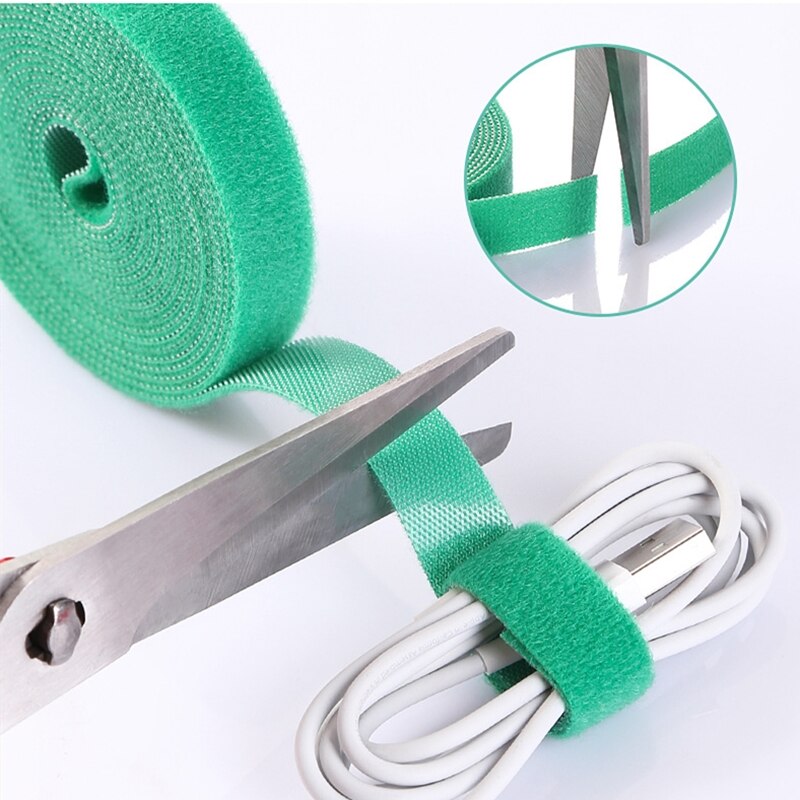 Sujetacables de Nylon correas velcro adhesivo organizador de cables, devanadera del Cable del, gerente de correa Cable USB soporte Protector de oficina en casa