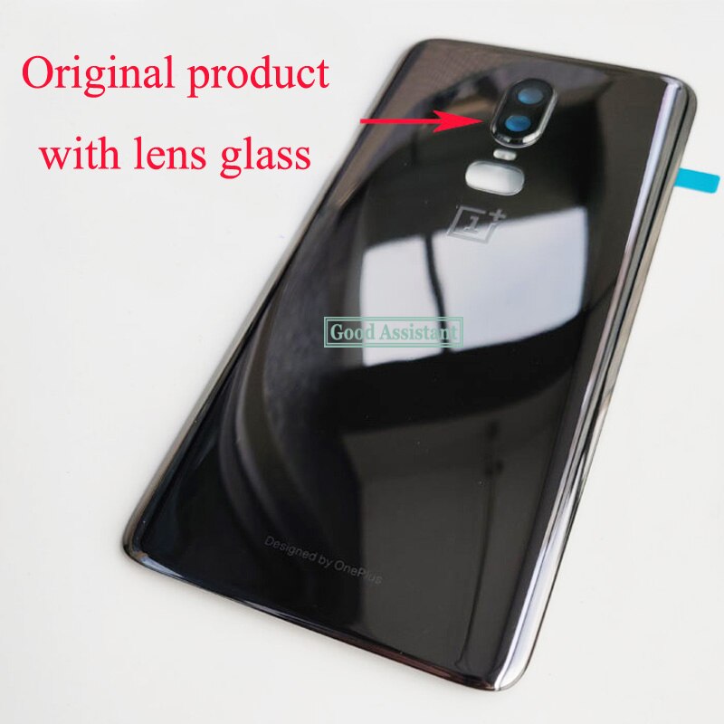 Originele 6.3 inch Zwart/Wit/Rood Voor OnePlus Een Plus 6 A6000 A6003 Back Battery Cover Deur Behuizing case Achter Glas onderdelen