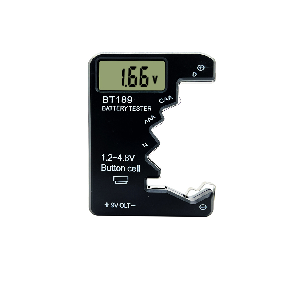 BT-189 AA/AAA/C/D/9V/1,5 V pantalla LCD medidor de voltaje de batería Universal indica voltios probador comprobador BT189 probador de batería: Verde