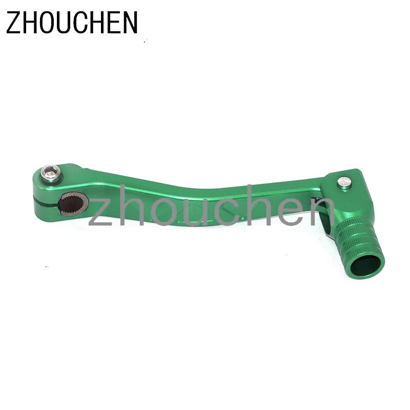 Cnc aluminium folde gear gearstang passer til 100cc-250cc motorer pit dirt bike motocross cnc -208: Grøn
