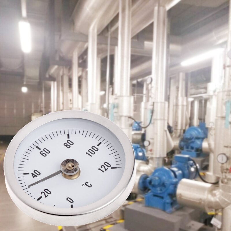 Pijp clip-on wijzerplaat thermometer temperatuur bimetaal temperatuurmeter & veer 63mm 120 ℃  y5ld