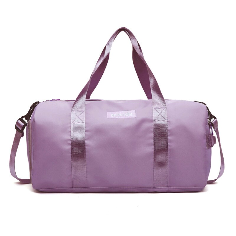 Pink Gym Bag Women Wet Dry Clothes Duffle Bag Crossbody Fitness Travel Sports Gym Yoga Bags with Shoes Compartment: Lavender