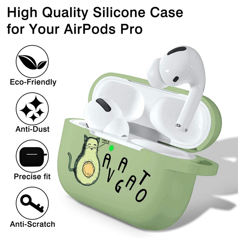 Per Apple AirPods Pro Caso Del Fumetto Sveglio di Avocado Auricolare Custodia Per Airpods 3 Molle Della Copertura Del Silicone di Ricarica Borse Caso della Cuffia capa