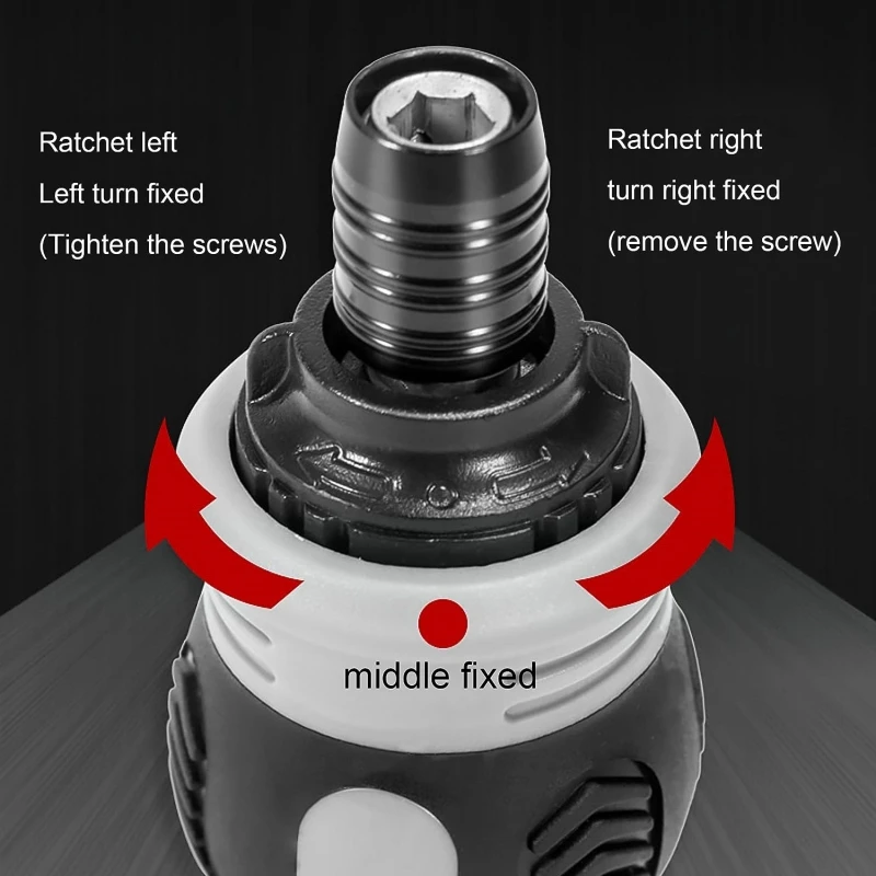 Mini-ratelschroevendraaier Magnetische kruiskopschroevendraaier met gleuf Arbeidsbesparende constructie Handgereedschap Omkeerschroevendraaier Industriële driver
