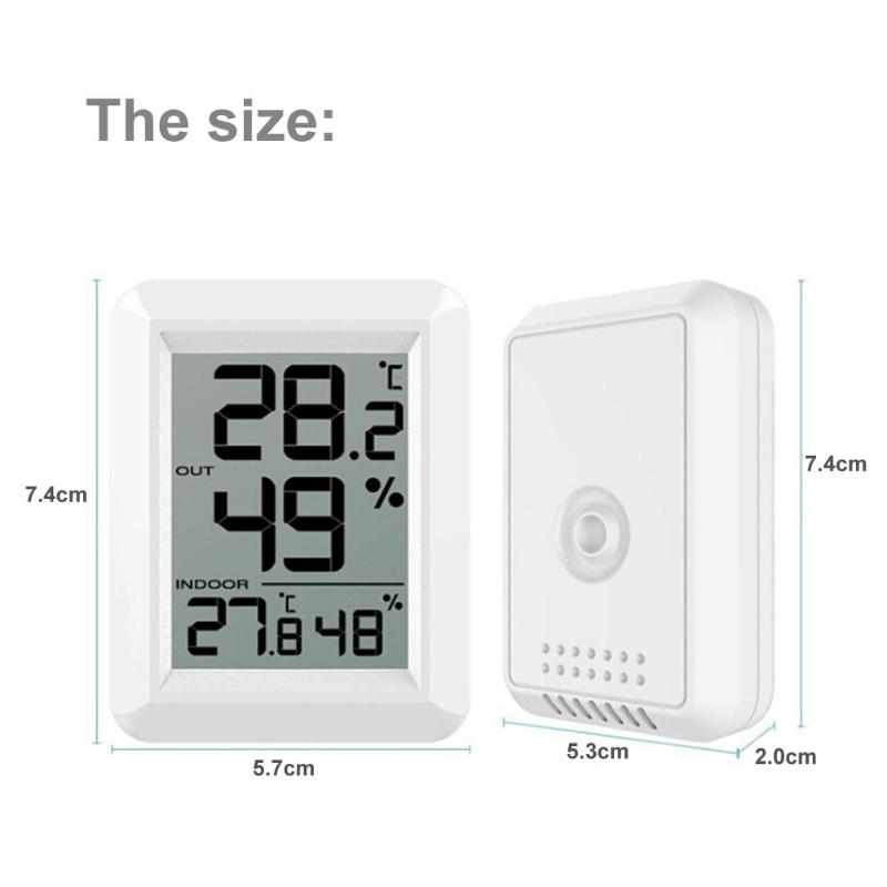 Digital Wireless Hygrometer Lcd Thermometer Indoor Outdoor Electronic Temperature Humidity Monitor Weather Station Alarm Clocks