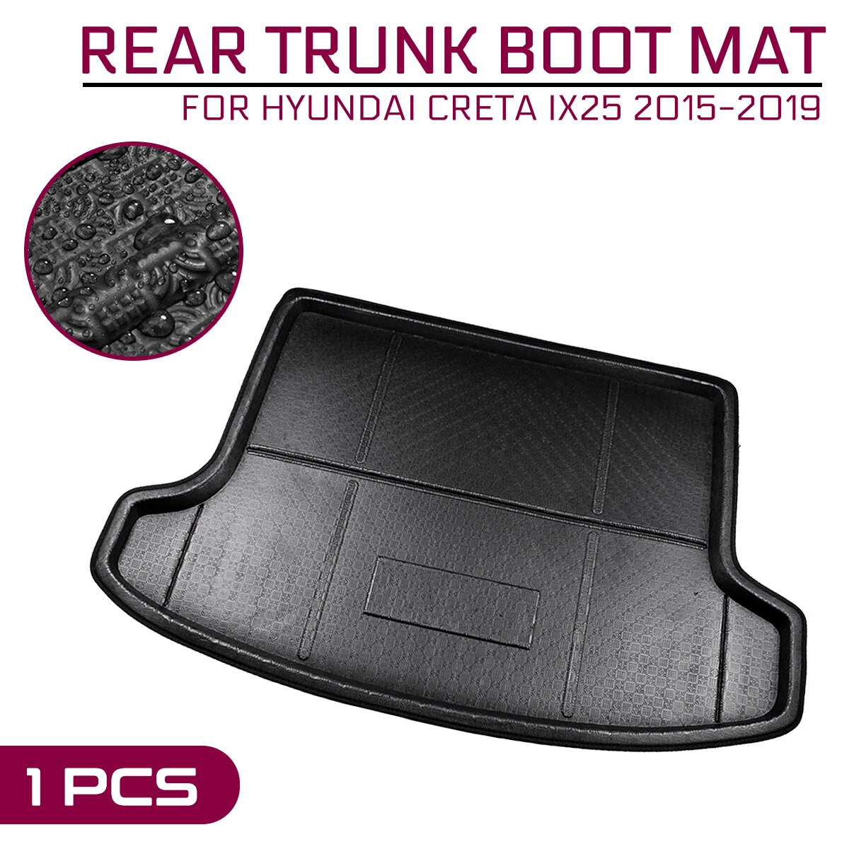 Voor Hyundai Creta Ix25 Kick Pad Vloermat Auto Cargo Liner Boot Lade Kofferbak cover Mat Tapijt