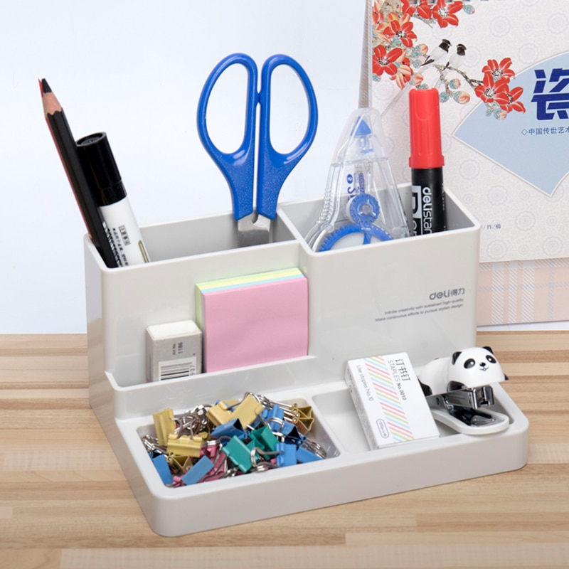 9115 plast moderne pennholder student skrivesaker billettkontor skolerekvisita penn blyant eske smykker sminkeholder case organizer