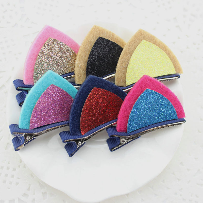 Lovely Fashion Nwborn Criança Infantil Crianças Grils Bebê Orelha de Gato Presilhas Grampo de Cabelo Barrette Hairpin