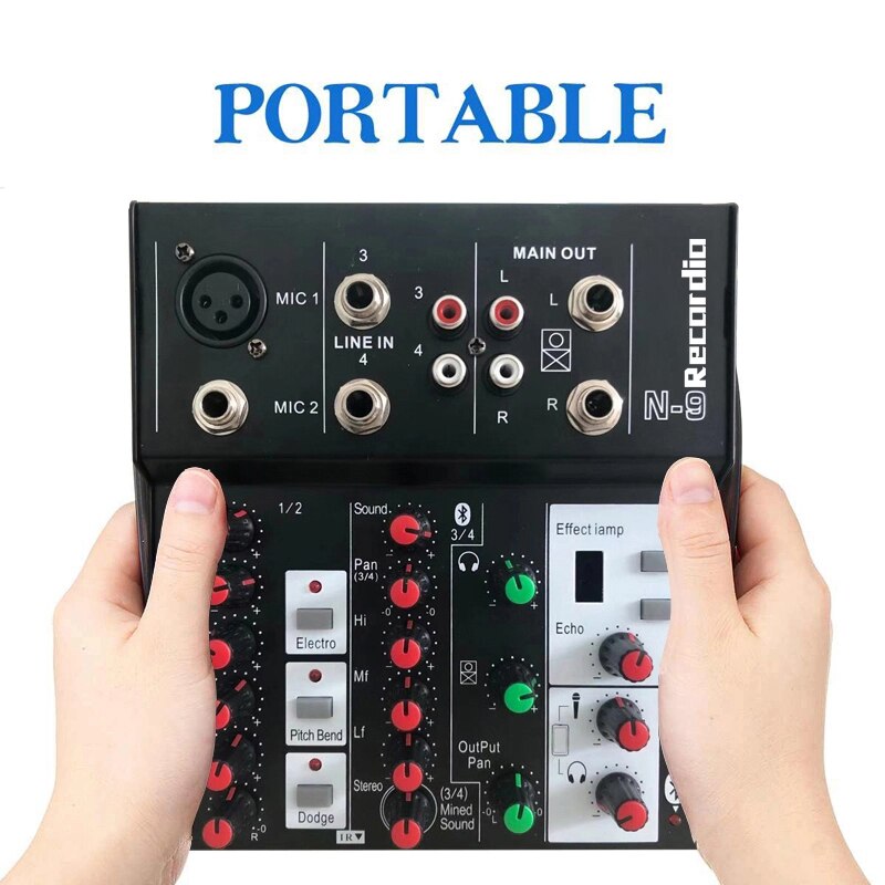 GAX-N9 Professionele 4-Kanaals Dj Digitale Audio Mixer Met Speciale Effecten