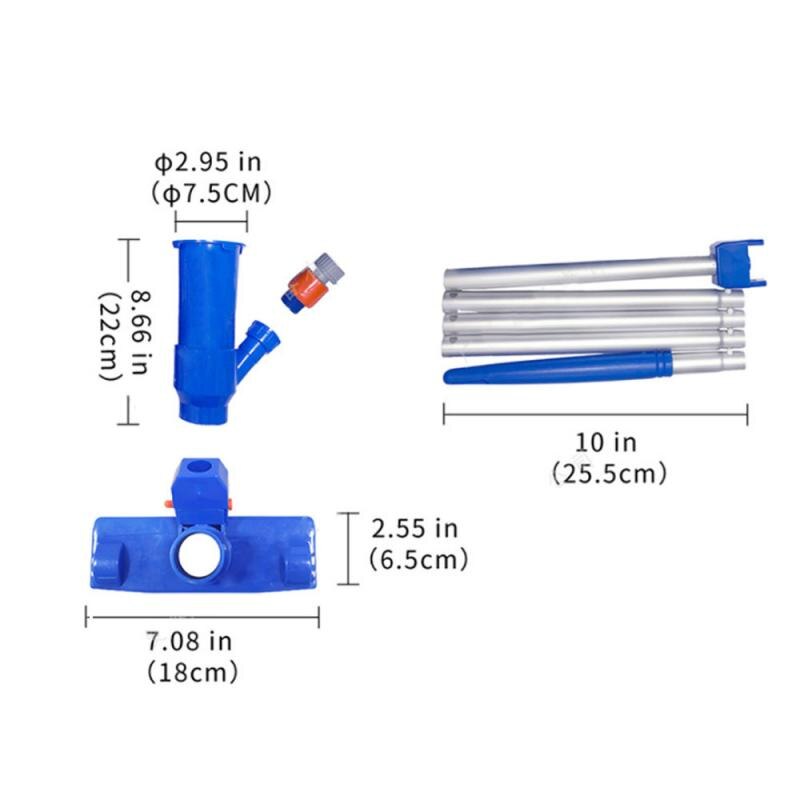 Portable Swimming Pool Pond Vacuum Cleaner Cleaning Tool Suction Head Pond Fountain Vacuum Cleaner Brush Spring Vacuum