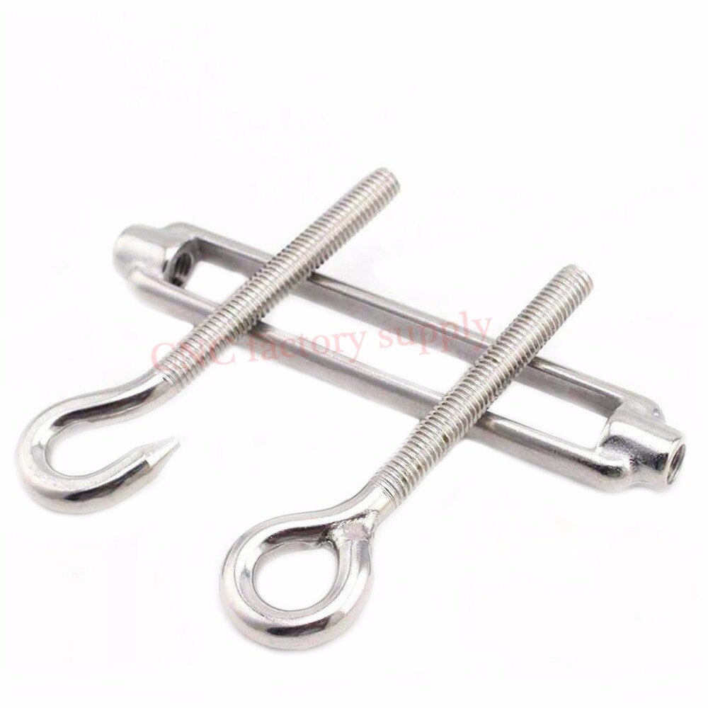 304 Stainless steel flower basket screw M4 M5 M6 M8 M10 Rotate Chain wire rope tensioner Bloom bolt tension turnbuckle