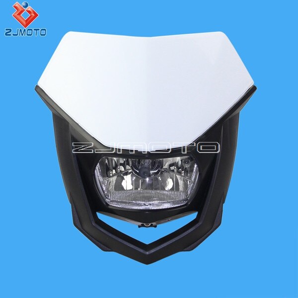 ZJMOTO H4 35W Scheinwerfer Verkleidung Blau Off Road Motorrad Scheinwerfer Enduro Scheinwerfer Streetfighter Für Yamaha YZ YZF WR WRF DT XT: WHITE