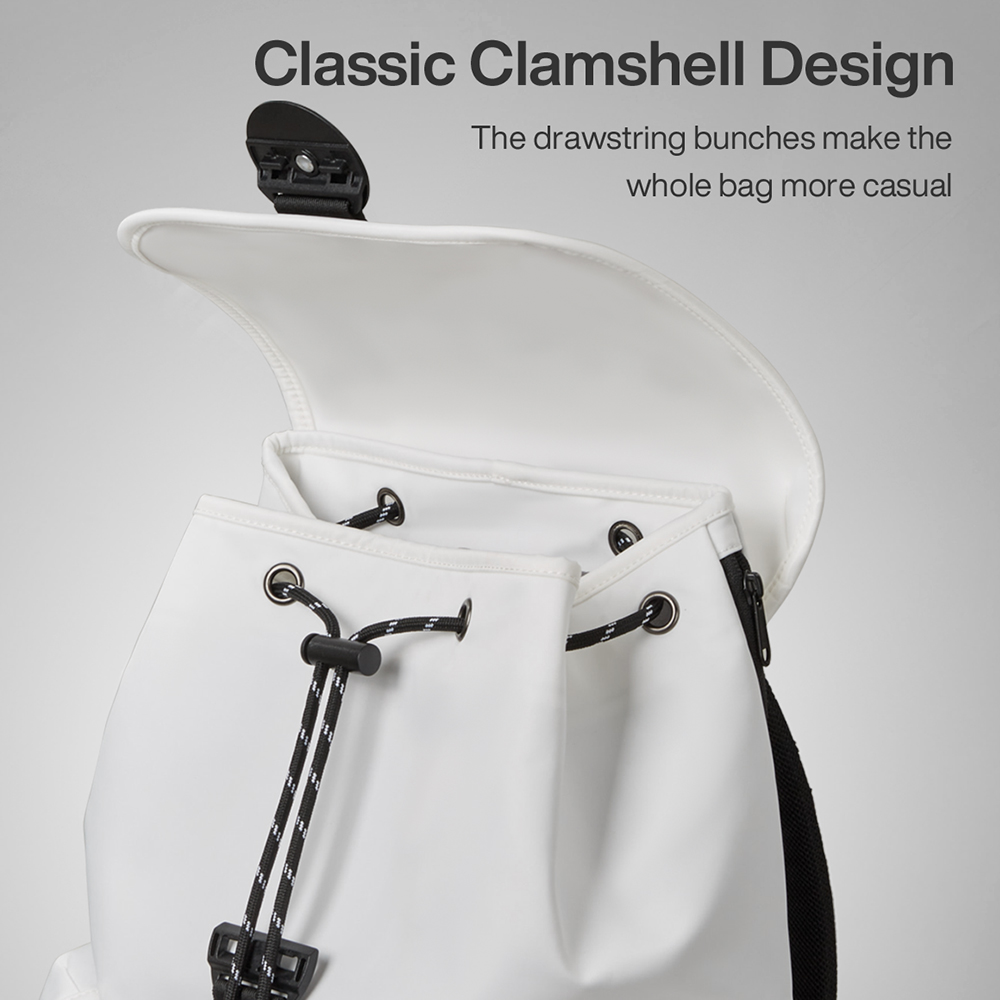 Mixi 16 ''Mochila para ordenador portátil Mujeres Hombres Impermeable Ligero Casual Weekender Bolsas de viaje Estudiantes universitarios Mochila 17 pulgadas Blanco