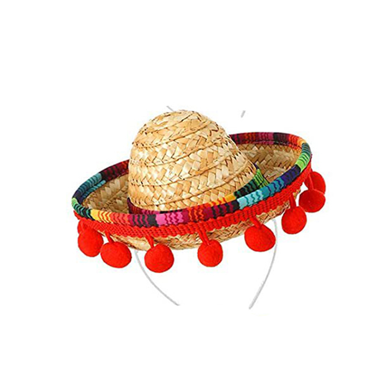 Chapéu de festa mexicano de aba larga colorido verão sombrero festa chapéu de sol engraçado chapéus de palha de halloween para homens acessórios femininos