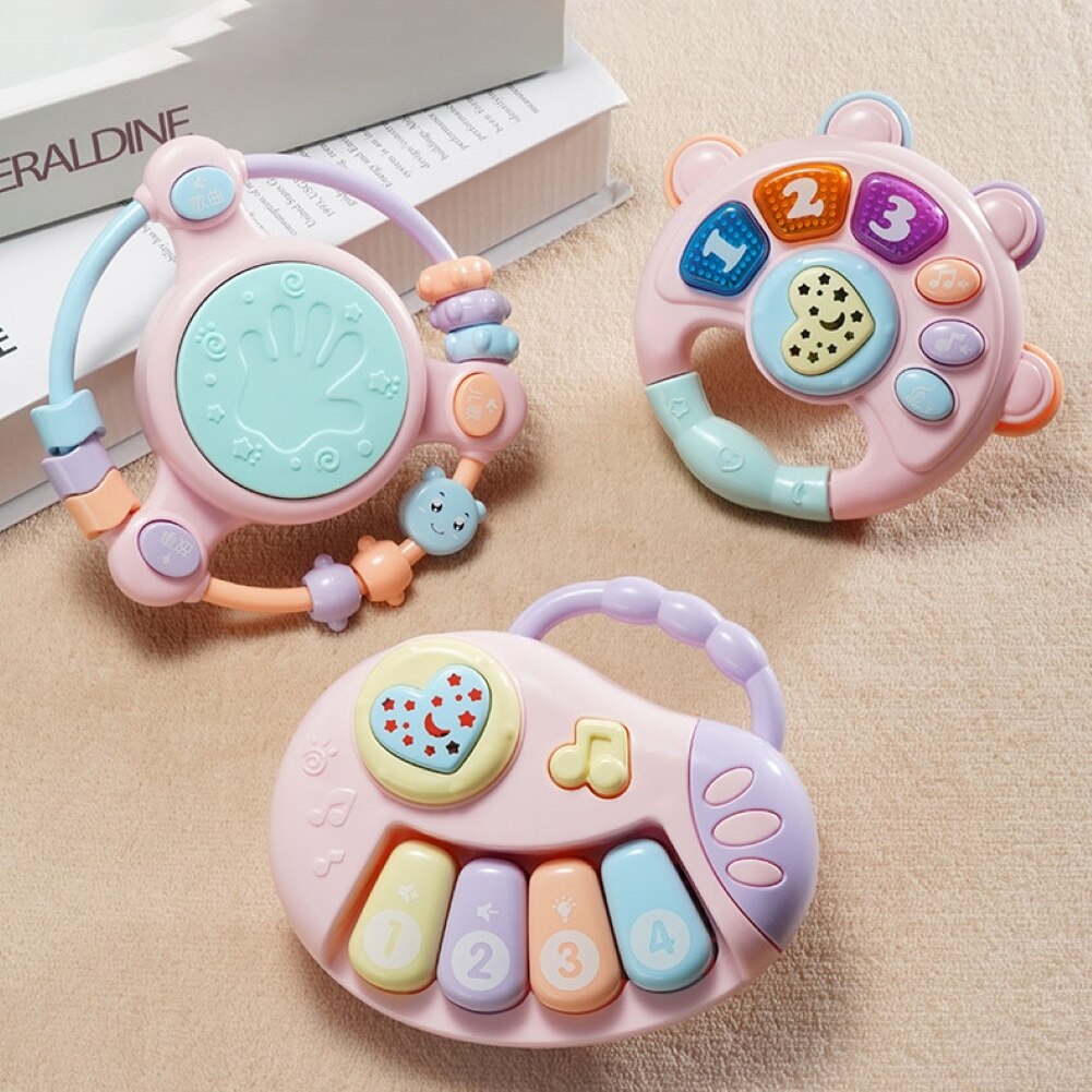 Sonajero manual para niños de 0 a 12 meses con música china