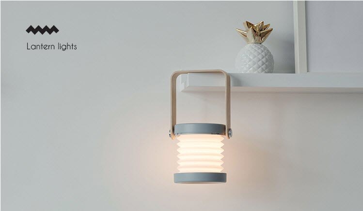 Kreative LED laterne licht augen schutz dehnbar laterne licht für kinder 3D LED nacht licht tragbare holz griff lampe