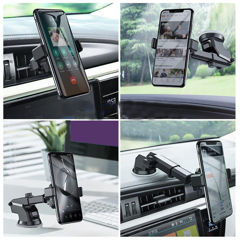 Verticale Voorruit Zwaartekracht Sucker Auto Telefoon Houder Intrekbare Opvouwbaar En Draaibaar Telefoon Stand Voor Auto Mobiele Telefoon Houder
