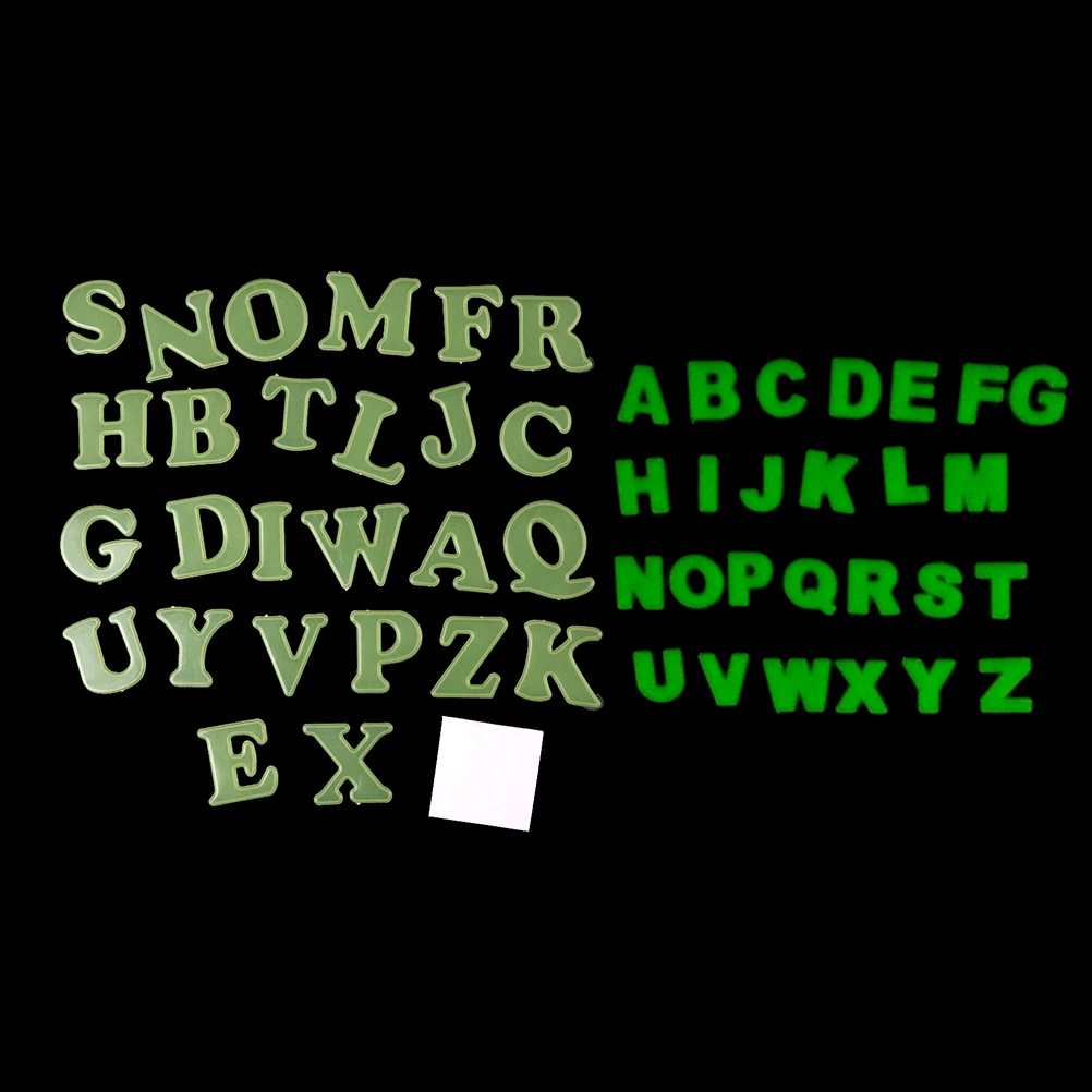 Luminous 26 English Alphabet Letter Absorb Light Glow In The Dark Decor Wall Switch Luminous Alphabet Stickers Child Educational