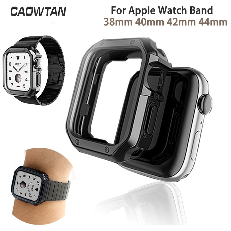 Outdoor Sport Voor Apple Horloge Case Series 6 Se 5 4 3 2 1 38Mm 40Mm Tpu Anti Plating Beschermhoes Iwatch 6 5 Accessoires