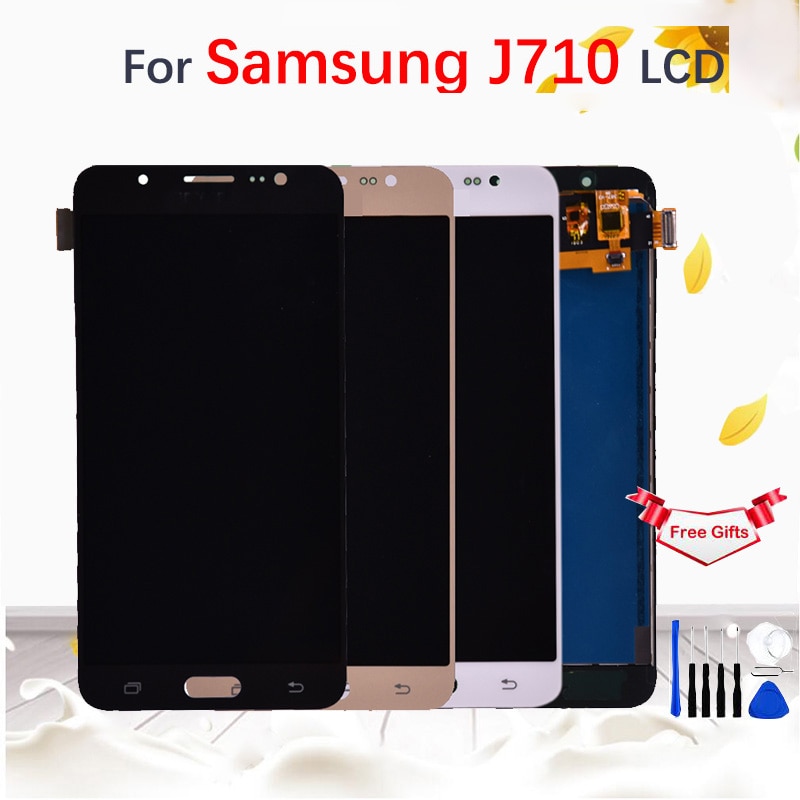 For Samsung Galaxy J7 J710 J710F J710FN J710M J710H LCD Display Touch Screen Digitizer Assembly Replacement