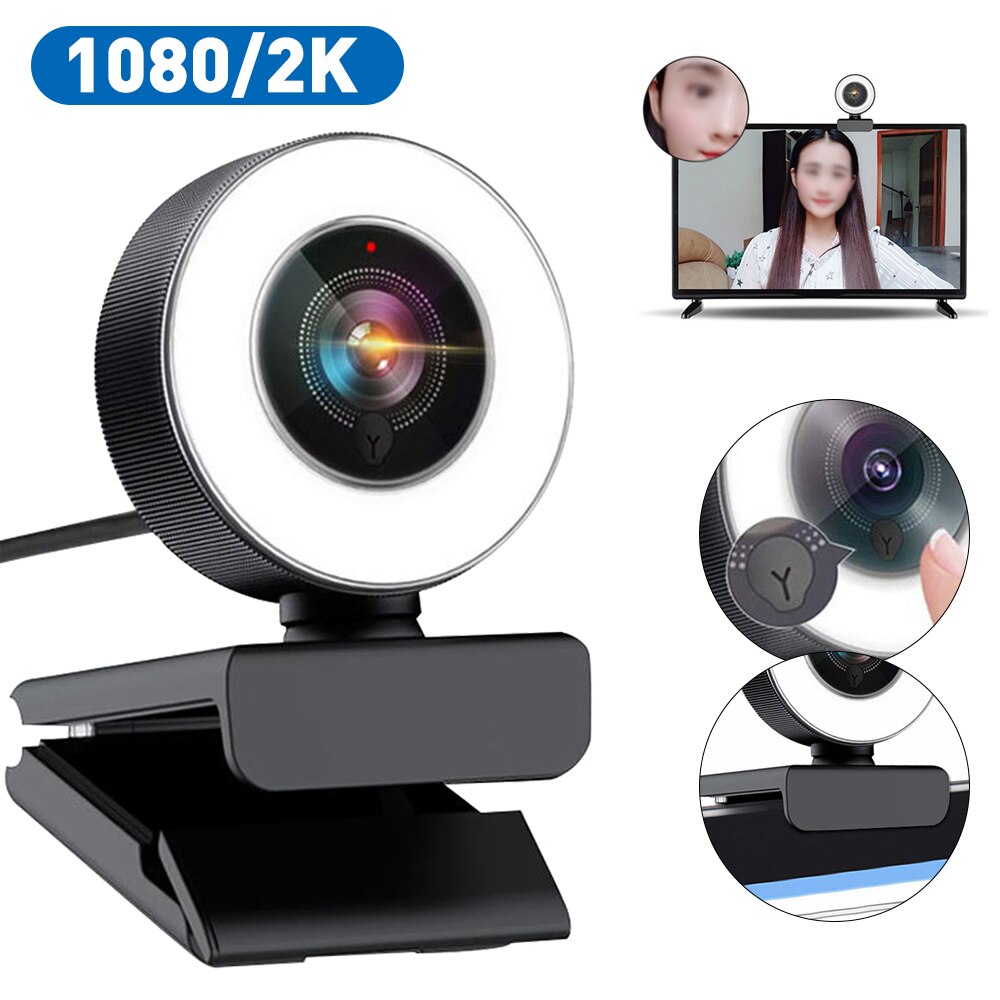 1080P 2K Mini Webcam Web Camera Met Microfoon Pc Camera Webcam Full Hd 1080P Webcam Voor computer Pc Skype Obs Stoom