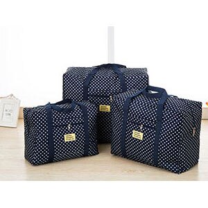 Bolsos Oxford para equipaje de viaje, 1 Uds., a prueba de agua, gran capacidad, portátil, organizador de ropa de negocios, bolsos de viaje con ruedas: Size S Dot Navy