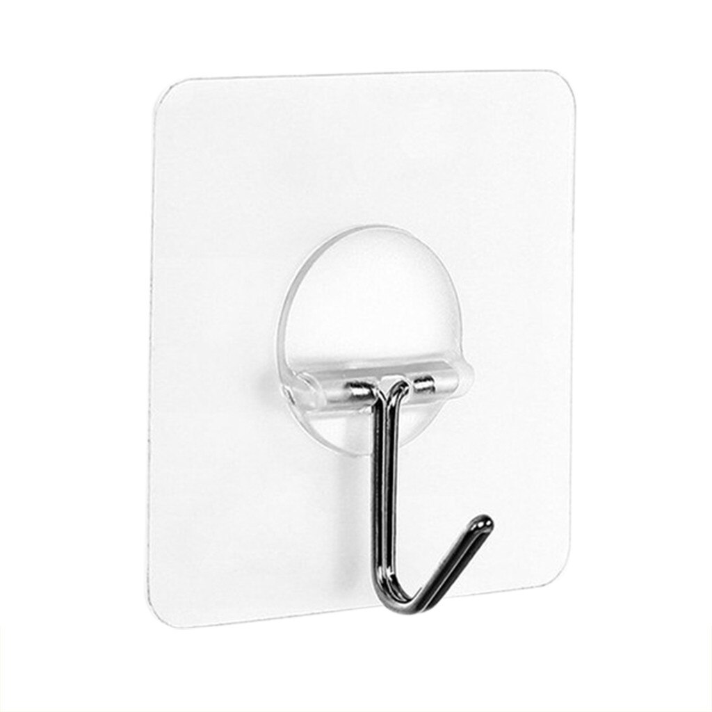 8Pcs Clear Zuignap Sucker Haken Hanger Kleren Jas Deur Muur Raam Metalen Opknoping Haak Voor Keuken Badkamer Glas tegel