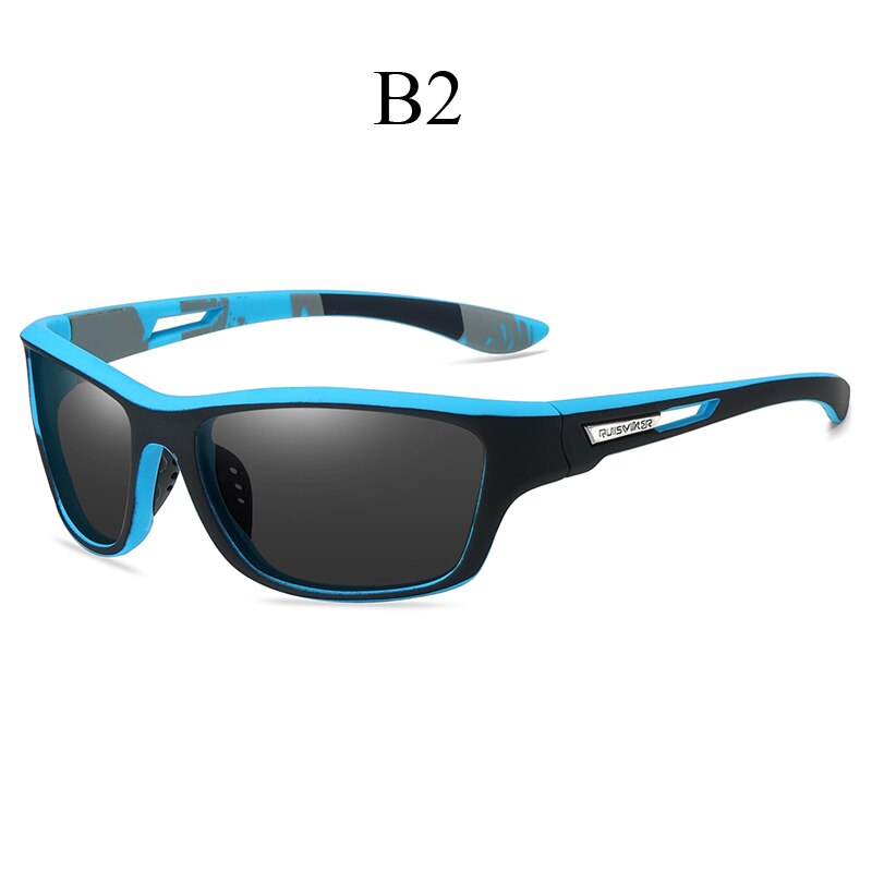 QUISVIKER occhiali da sole polarizzati nuovissimi da pesca Sport all&#39;aria aperta occhiali da sole uomo donna occhiali da ciclismo UV400 occhiali da guida per escursionismo: B2
