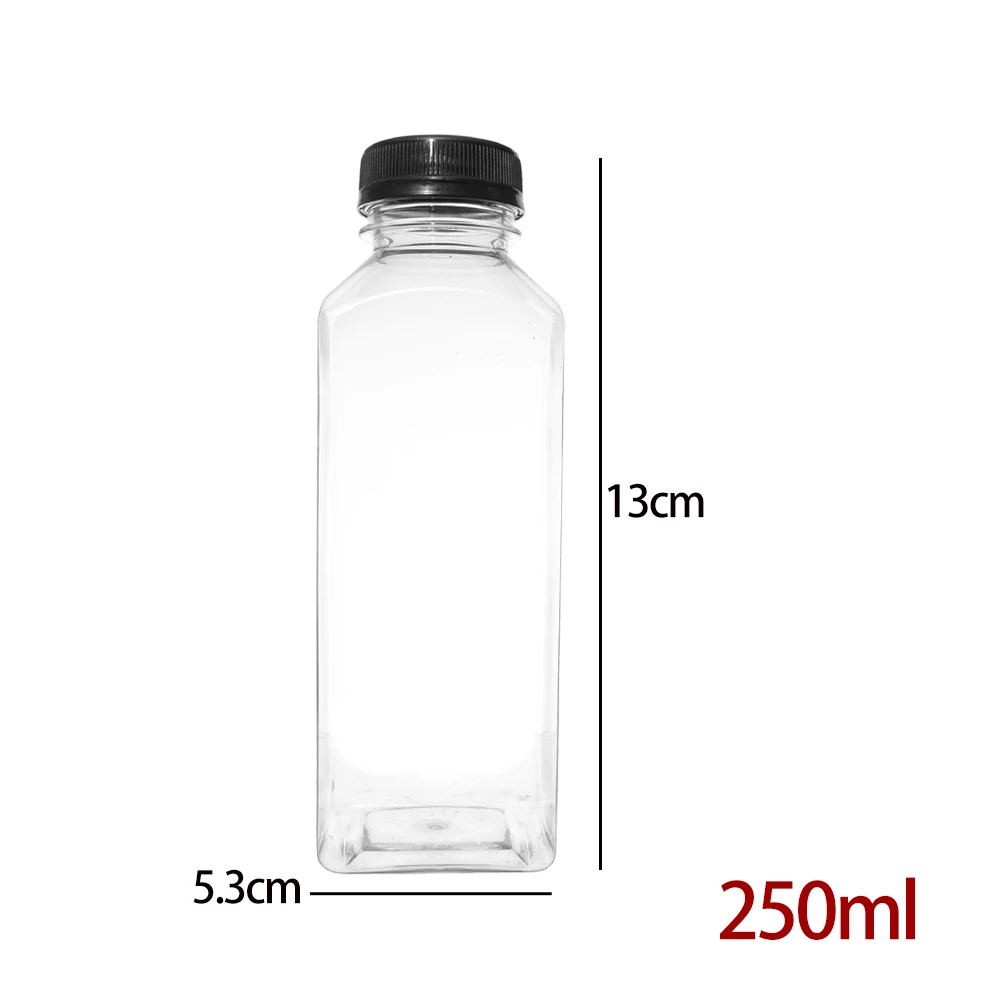 150/500ml tomme plastik drikkebeholdere med sorte skruelåg, genanvendelige til køkkenkøleskab, spiritus, mad, sovs, emballage: Gul