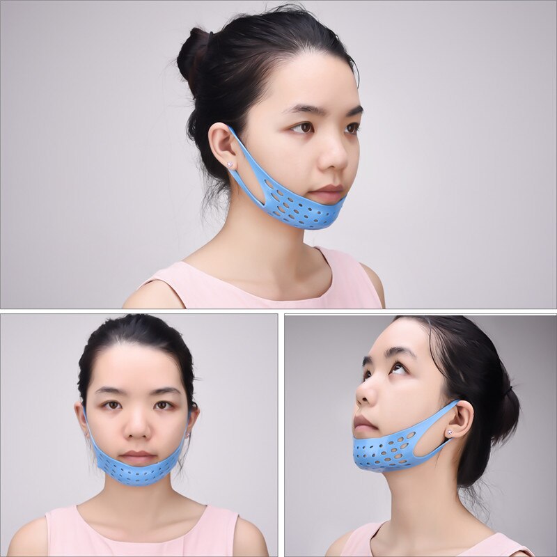 Facial de silicona levantar mascarilla de adelgazamiento cara V Shaper cara delgada adelgazamiento vendaje apretar la piel reducir doble mentón de la forma