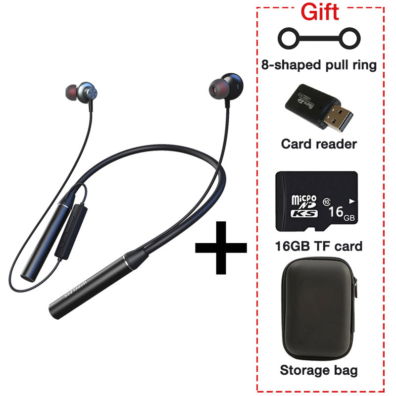 EARDECO 180-uurs uithoudingsvermogen Bluetooth-hoofdtelefoon Bass Draadloze hoofdtelefoon met microfoon Stereo nekband Koptelefoon Sportheadset TF-kaart: Roze