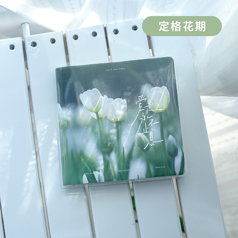 Yoofun-Cuaderno cuadrado con tapa de PVC para estudiantes, cuaderno , sencillo, diario, planificación diaria, lista de tareas, escuela, 120 hojas: h