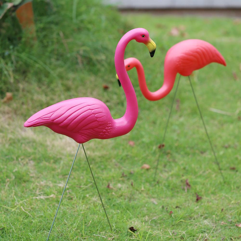 Havearbejde indretning dekoration dekoration udendørs kunstig flamingo have 3 stk/parti pynt bryllupsfest plastik til