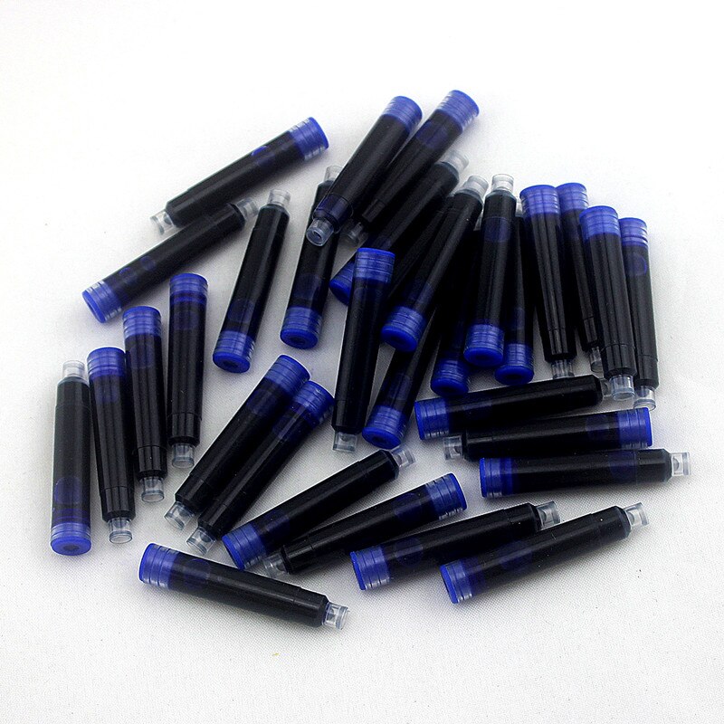 30pc BLUE OR BLACK Standard replacement 2.6MM Fountain Pen ink