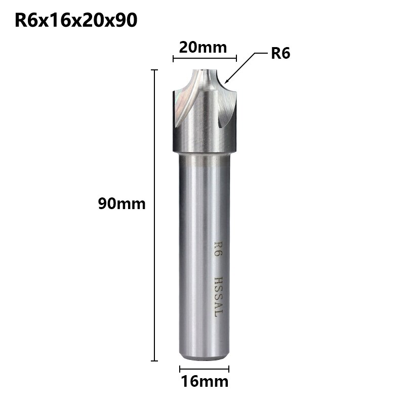 XCAN – fraise à fraiser CNC, R1.0-R12 HSS, fraiseuse à rayon, mèche de routeur: R6.0