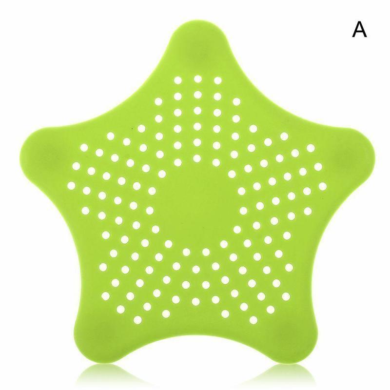 Pentagram gummi antiblokerende gulvafløb køkkenvask hårsi fanger kloakafløb badeværelse  a0 c 6