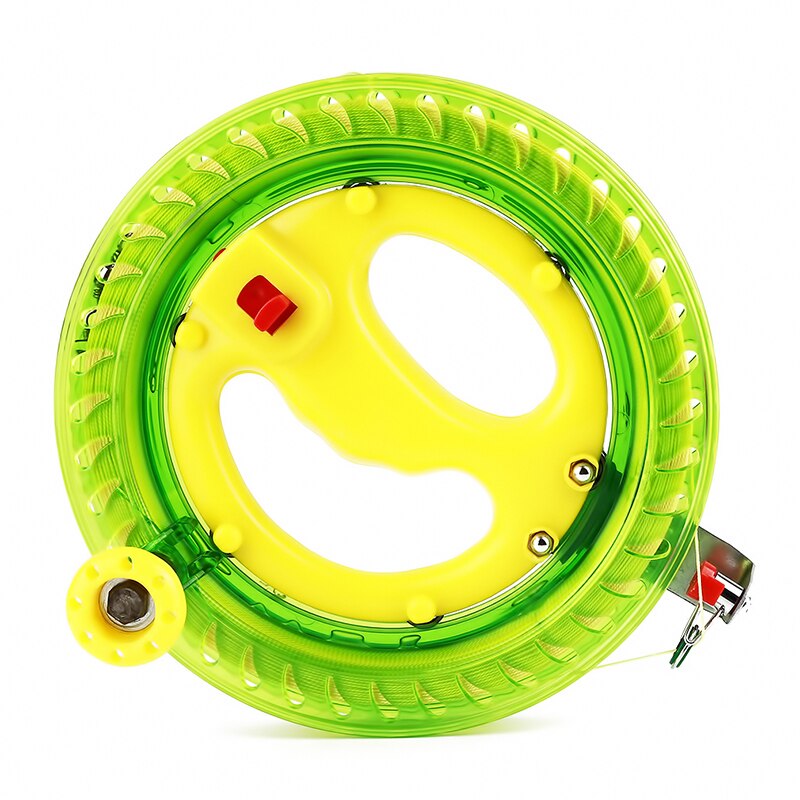 Kite Reel Winder Fire Wheel String Flying Handle Tool Twisted String Line Outdoor Round Blue Grip For Fying Kites 200M: G Hollow out reel
