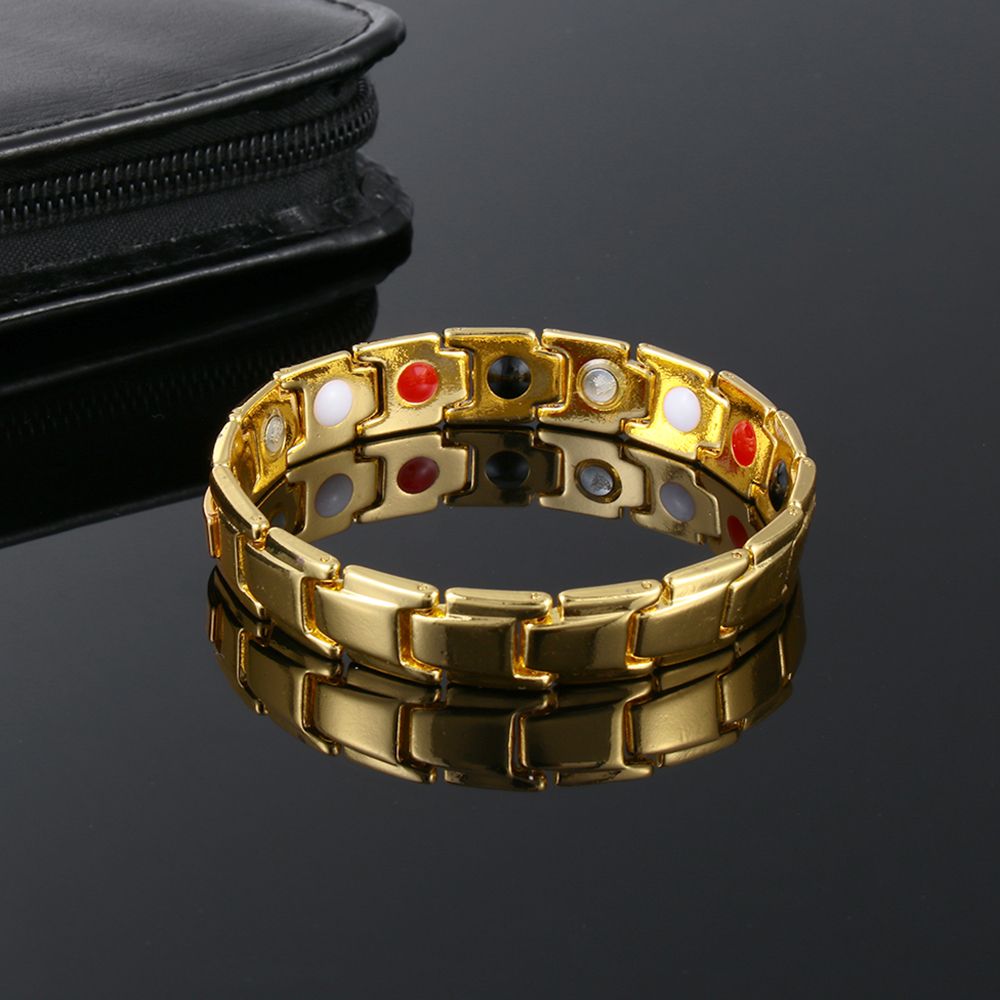 5 Colors Men's Jewelry Stainless Steel Therapeutic Energy Healing Bracelet Therapy Magnetic Bracelet Jewelry