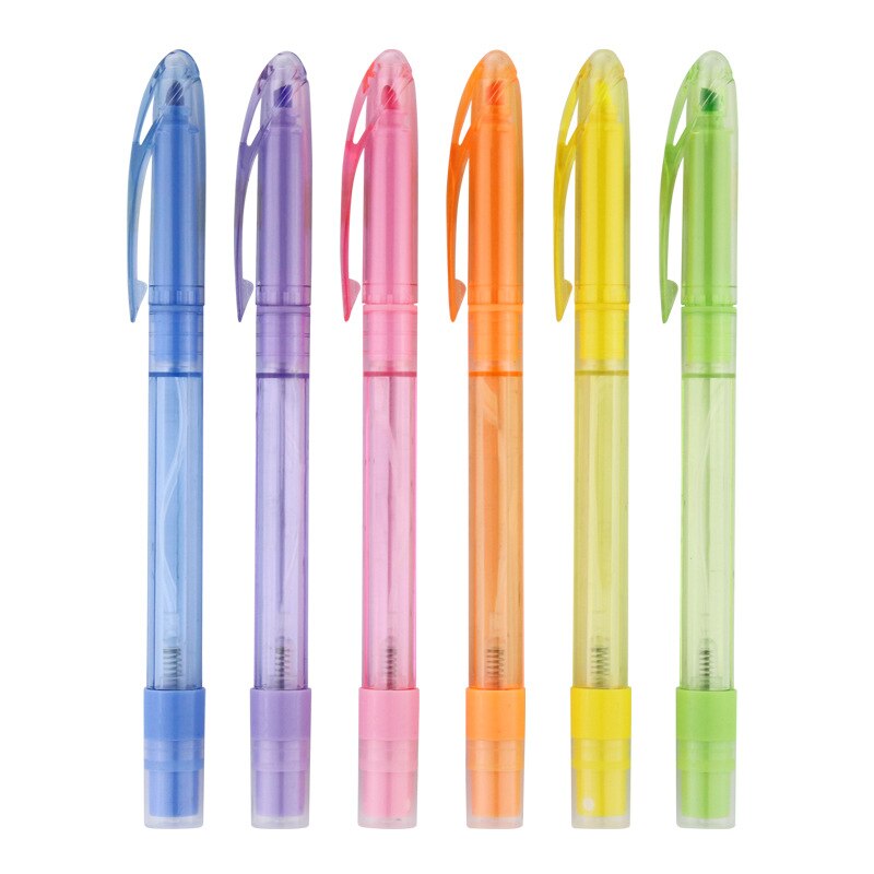 1pcs Multifunctional 6-color Spray Highlighter Can Be Used for Marking and Highlighting Students Stationery