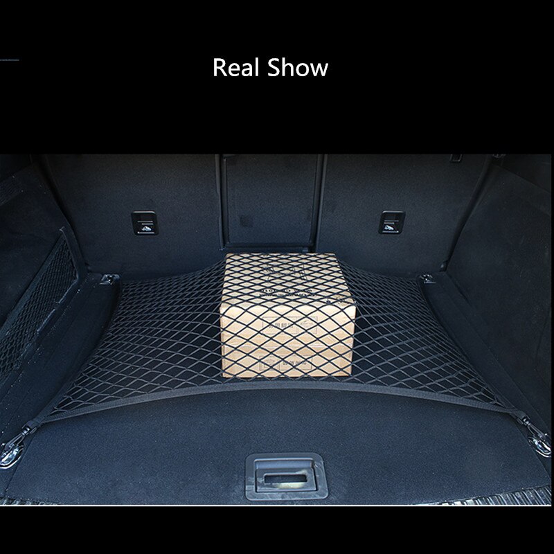 Car Trunk Nets 60*80/90*55CM Elastic Strong Nylon Cargo Luggage Storage Organizer Net Mesh Storage Bag Pocket For Car SUV MPV