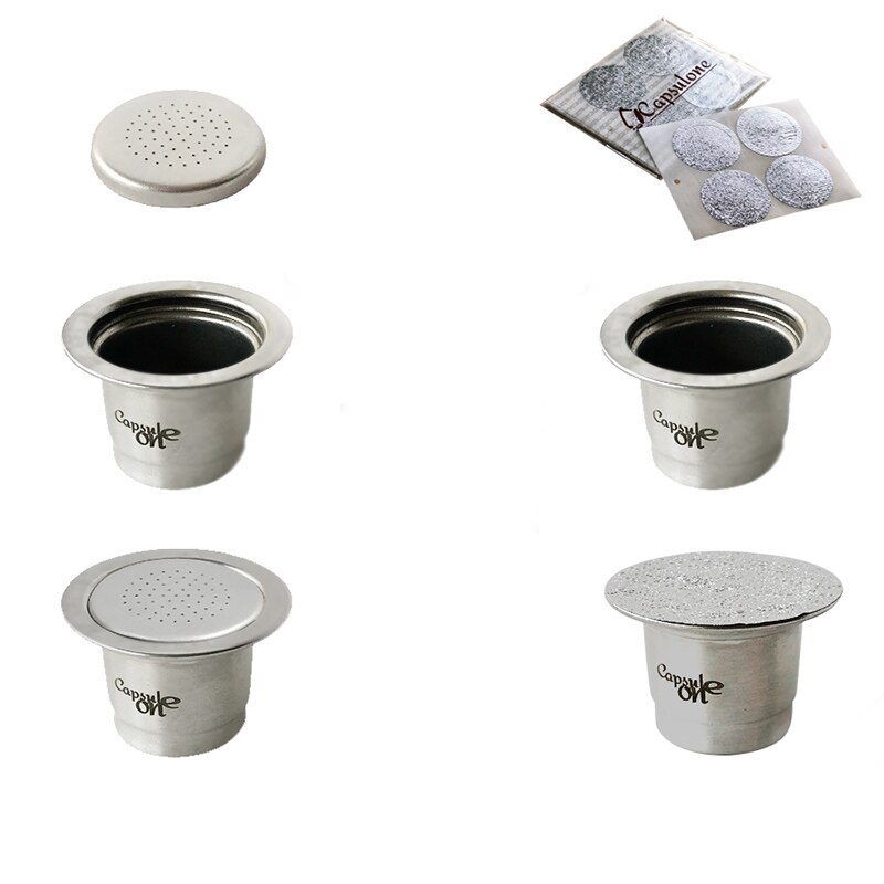 Rvs Koffie Capsules Herbruikbare Koffie Capsule Filter Hervulbare Capsule Cup Druppelaar Voor Nespresso Machine