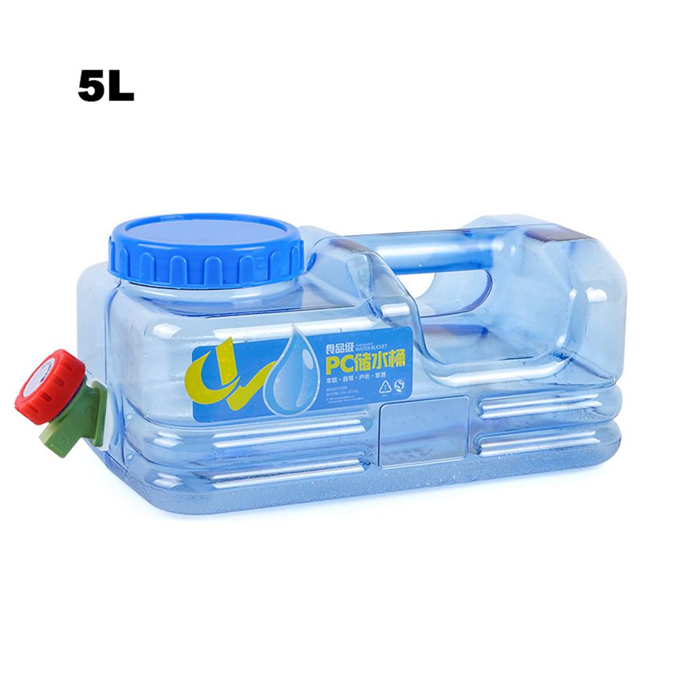5L PC BPA-Free Reusable Plastic Water Bottle Gallon Replacement Water Bottle Snap On Cap Anti Splash Jug Container