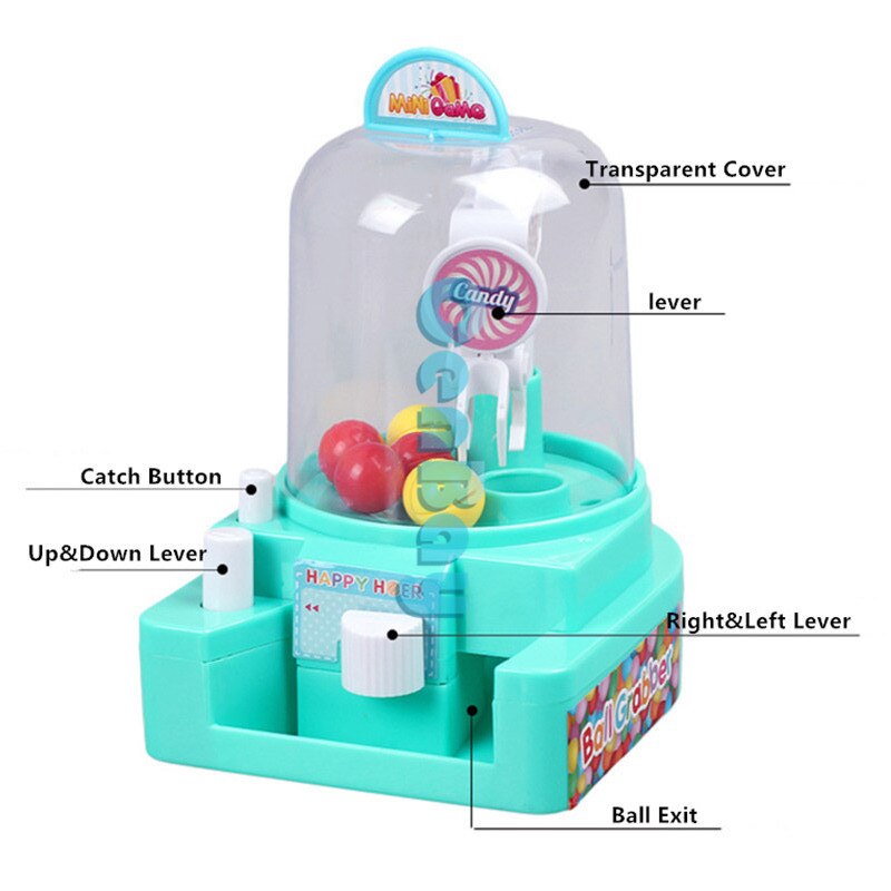 Mini Klaue Arcade Kran Candy Grabber Catcher Kleine Ball Kran Maschine Kinder Handheld Fangen Puppe Ball Grabber für Kinder