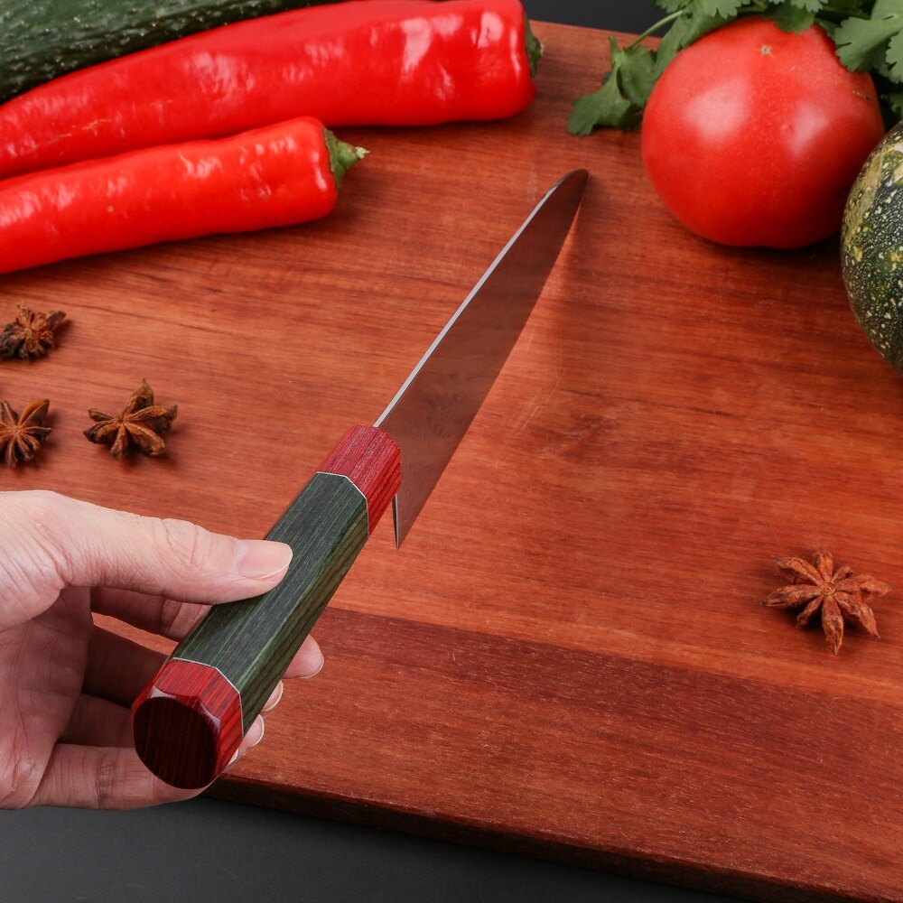 Mokithand Japanese Damascus Chef Knives High Carbon 8 Inch Kitchen Knife Stainless Steel Meat Fish Filleting Knife